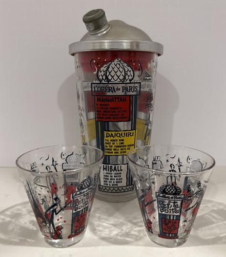 Cocktail recipe glass - glass, shaker