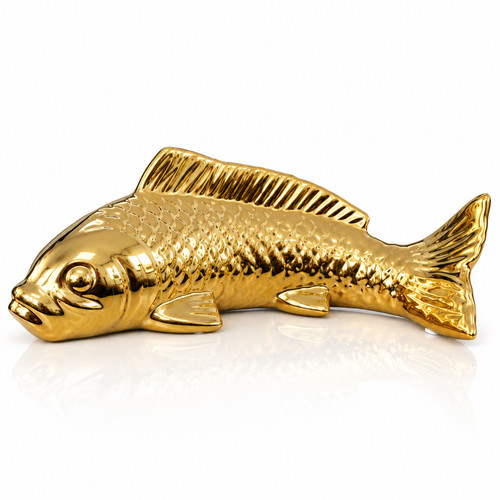 Gold koi carp - gold, ornament