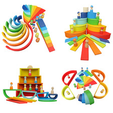 Wooden Rainbow Stacking Toy
