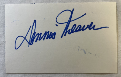 Dennis weaver signed 3x5 index - dennis,