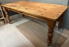 Vintage Rustic Pine Farmhouse Table