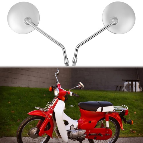 Pair chrome round - chrome, motorcycle