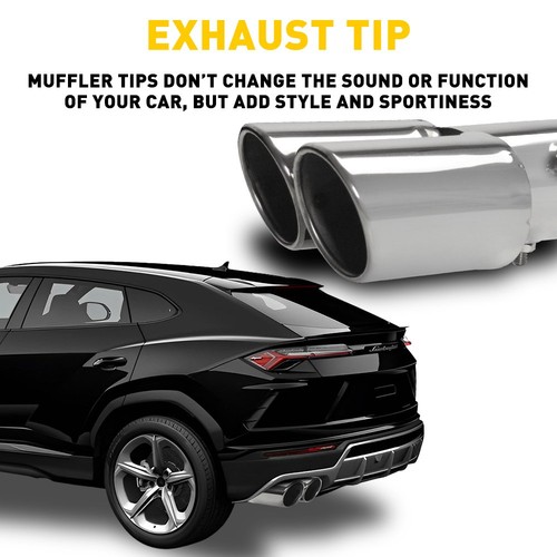 Car dual exhaust pipe - pipe, tip