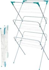 Three-Tier Clothes Drying Rack - White Clothes airer 3 Tier 15 Meter