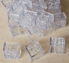 Lego Bricks 2x2 - Trans Clear.  72 Bricks