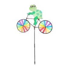 TURTLE on a BIKE GARDEN WINDMILL outdoor garden patio festival caravan spinner