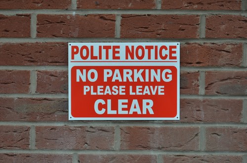 Polite notice parking - notice,