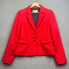 HOBBS Tweed Jacket UK 10 Red Hackness Hacking Wool Smart Tailored Blake Country