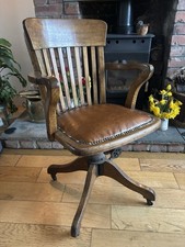 Antique Banker's Chair Oak