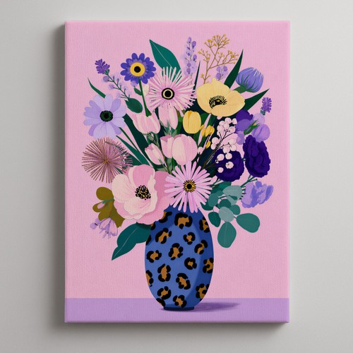 Pastel flower bouquet - bouquet, blue