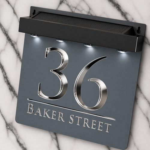 Laser house number - laser, plaques