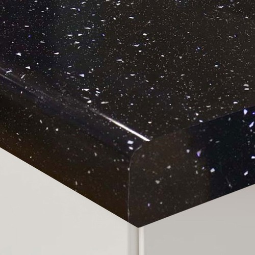 Black sparkle kitchen worktops - black,