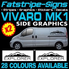 to fit VAUXHALL VIVARO MK1 VAN MOTORHOME VINYL GRAPHICS STICKERS DECALS CAMPER