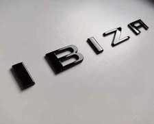 Gloss Black Metal Rear Badge Letters for IBIZA Cupra Glossy Car self adhesive 