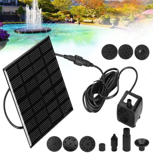 Outdoor solar fountain - outdoor, pump