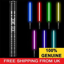 Lightsaber Rechargeable RGB 7 Colors LED FX Duel Light Saber Metal Handle Fight