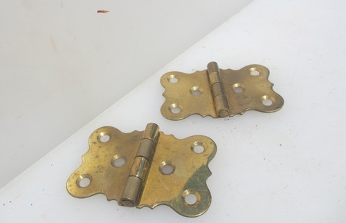 Vintage brass box hinges - box,