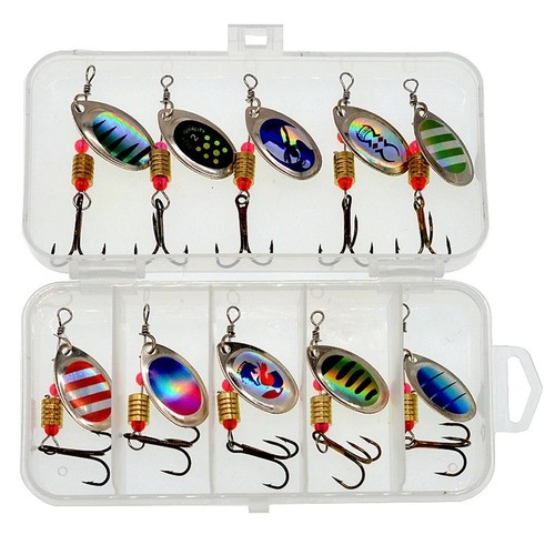 Pcs fishing spinners sea - spinners,