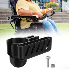 Cup Holder & Phone Mounted Basket Set Compatible with Permobil Power Wheelchairs
