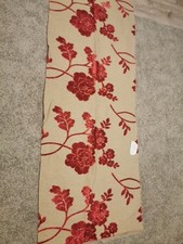 laura ashley Marciana Chenille heavy weight fabric Beige and Cranberry 