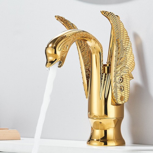 Gold basin mixer tap - gold,