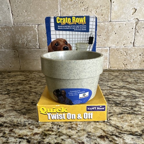 Happy home dog crate - crate, bowl