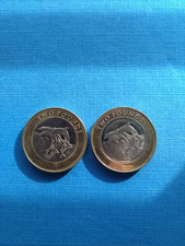 PAIR OF 2 GIBRALTAR £2 COINS 2014 & 2015 DOLPHINS.
