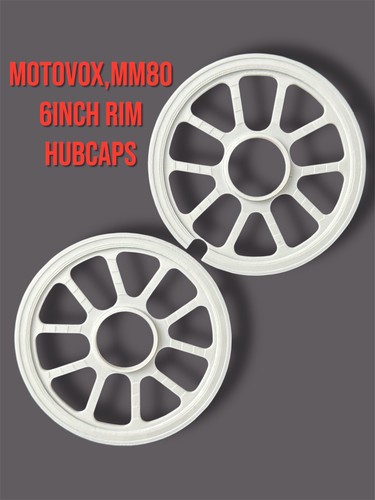 Mini bike front wheel hubcaps