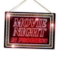 Metal Wall Sign - Movie Night