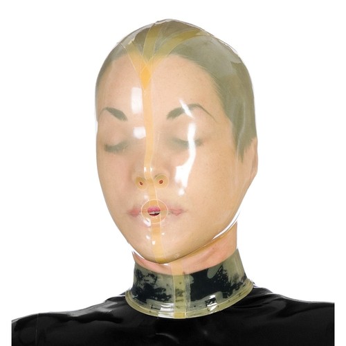 Transparent latex hood with - transparent,