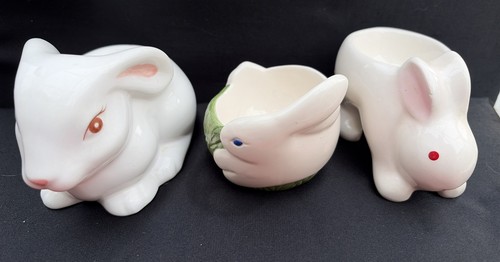 Vtg white ceramic - white, rabbit