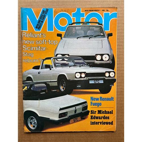 Reliant scimitar gtc - reliant, motor