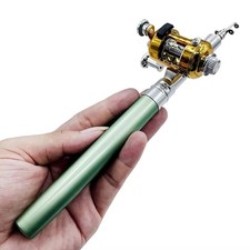 Spinning Pen Style Fishing Rod Portable Fishing Hand Pole  River Pond