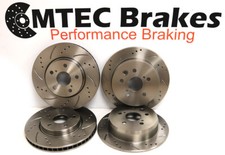Vauxhall Cavalier Calibra Turbo & 2.5 V6 Front Rear Brake Discs Drilled Grooved