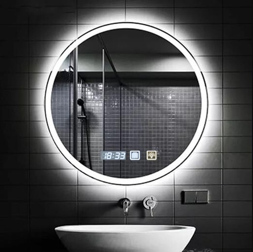 Round bathroom led mirror - led,