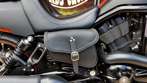 Leather saddle bag right - leather,