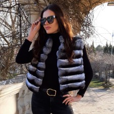 Rabbit Fur Coat Women Real Rex