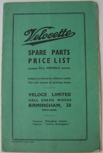 Velocette all models - all,