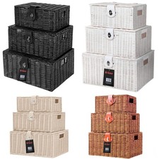 Set of 3 Resin Wicker Woven