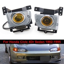 Fog Lights Lamps+Bezel+Harness +Switch Kits For 1992-1995 Honda Civic EG 4Door