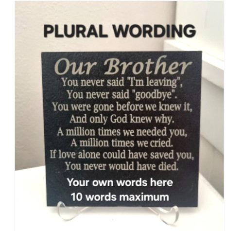 Goodbye memorial plaque