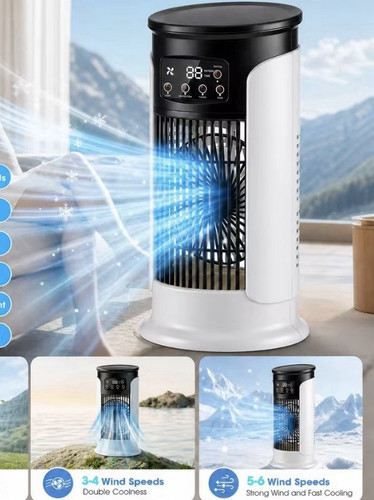 Speeds portable air cooler - 6-speeds,