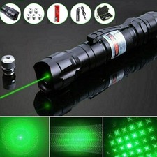 532NM Green Laser Pointer Pen 100Miles USB Rechargable Laser Pen Beam Torche UK