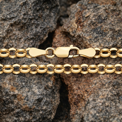 18ct gold round - 18ct, belcher