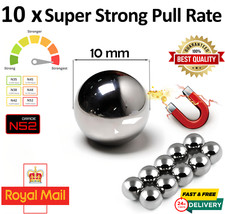10X Sphere Magnets 10mm Neodymium | Rare Earth | Strong Magnetic Spherical UK
