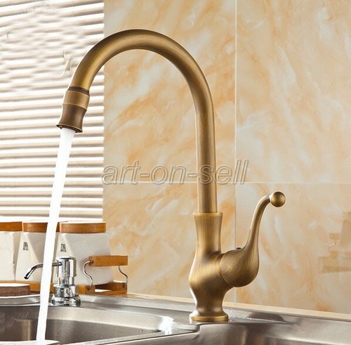 Antique brass kitchen sink - brass,