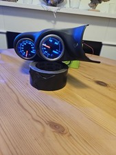 dual A-pillar car gauge Holder With Boost Gauge And Voltage.