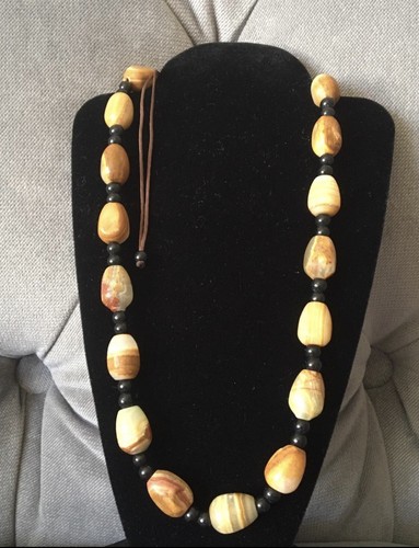 Vintage stone necklace - stone,