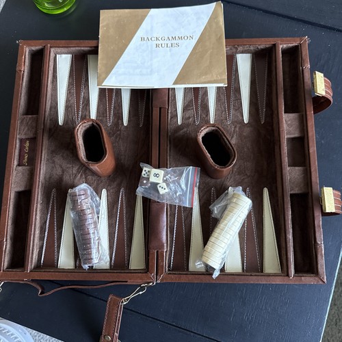 Vintage backgammon set - in, faux
