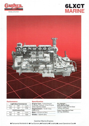 Gardner 6lxct marine diesel - 6lxct,